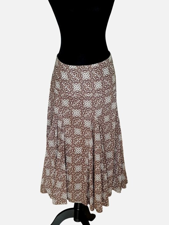 Womens Midi Skirt Casual Church Work Feminine Lightweight Flowy 18W - Picture 2 of 9